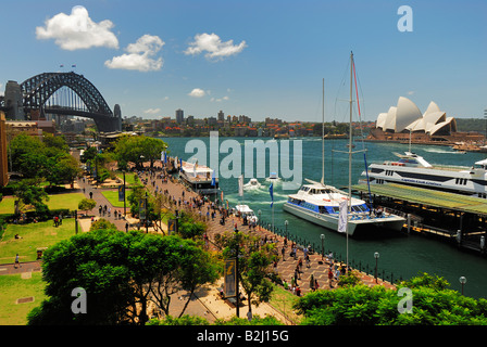 Harbour Bridge Sydney Opera Circular Quay Sydney Cove Sydney New South Wales Australien Stockfoto