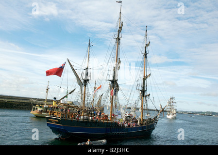 Der Earl of Pembroke drei Masten Viermastbark Schiff, Brest 2008 Maritime Festival, Frankreich Stockfoto