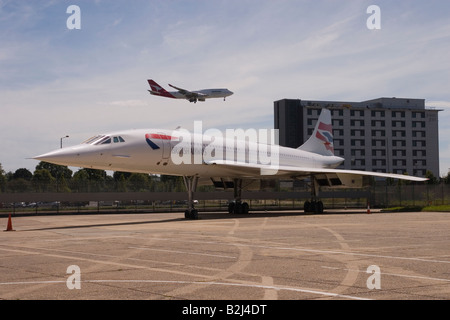 British Airways Concorde am Flughafen Heathrow Stockfoto