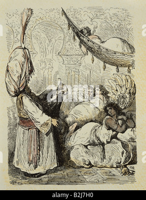 Bildende Kunst, Dore, Gustave (1832-1883), Illustration, farbig, von 'Die wunderbaren Reisen des, Artist's Urheberrecht nicht gelöscht werden Stockfoto