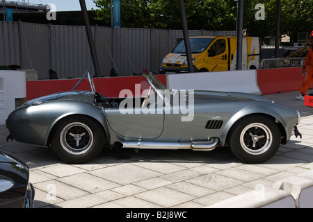 Shelby AC 427 Cobra Rennwagen auf der British international Motor Show in London, Juli 2008 Stockfoto