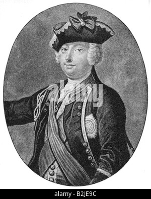 William Augustus, 15.4.1721 - 31.10.1765, Herzog von Cumberland, halbe Länge, Kupferstich von J.J.Haid, 18. Jahrhundert, Artist's Urheberrecht nicht gelöscht werden Stockfoto