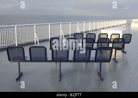 Das Passagierdeck auf das kanadische Fähre Coastal Renaissance Segeln zwischen Vancouver City und Nanaimo auf Vancouver Island Stockfoto