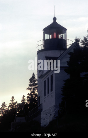 Bass Harbor Head Lighthouse Acadia National Park Maine Mount Desert Island Stockfoto