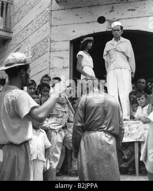 Geographie/Reisen, Nicaragua, Tradition/Folklore, Passionsspiel, Prozess gegen Jesus Christus, San Carlos, 1950er Jahre, Stockfoto