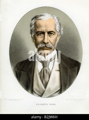 Frere, Henry Bartle Edward, 29.3.1815 - 29.5.1884, britischer Diplomat, Porträt, lithograph, farbig, basierend auf einer Fotografie, London, England, 19. Jahrhundert, Stockfoto