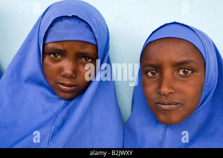 Muslimische Schüler in der Somali-Region, Äthiopien, Afrika. Stockfoto