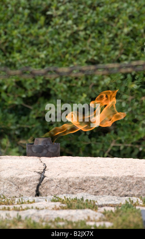 Ewige Flamme am Grab der US-Präsident John F. Kennedy, Arlington Staatsangehörig-Kirchhof Stockfoto