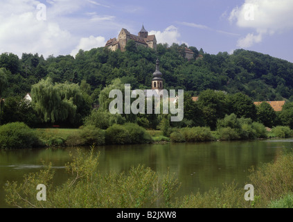 Geographie/Reisen, Deutschland, Bayern, Rothenfels, Burgen, Burg Rothenfels, erbaut um 1148, Außenansicht, Additional-Rights - Clearance-Info - Not-Available Stockfoto