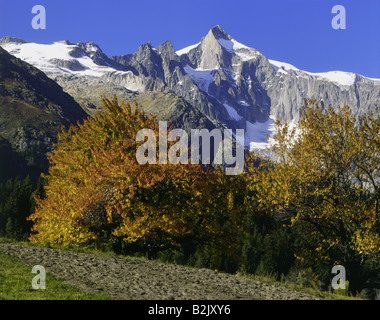 Geographie/Reisen, Schweiz, Wallis, Landschaften, Fiescherhorns, Berner Alpen, Additional-Rights - Clearance-Info - Not-Available Stockfoto