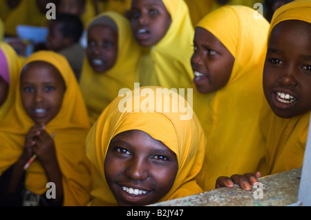 Muslimische Schüler in der Somali-Region, Äthiopien, Afrika. Stockfoto