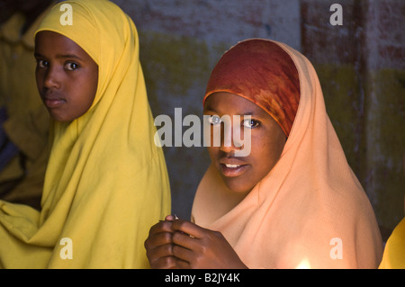 Muslimische Schüler in der Somali-Region, Äthiopien, Afrika. Stockfoto