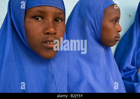 Muslimische Schüler in der Somali-Region, Äthiopien, Afrika. Stockfoto