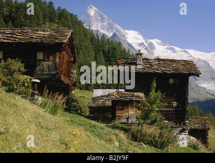 Geographie/Reisen, Schweiz, Wallis, Landschaften, Val d'Hérens, Dent Blanche, Additional-Rights - Clearance-Info - Not-Available Stockfoto