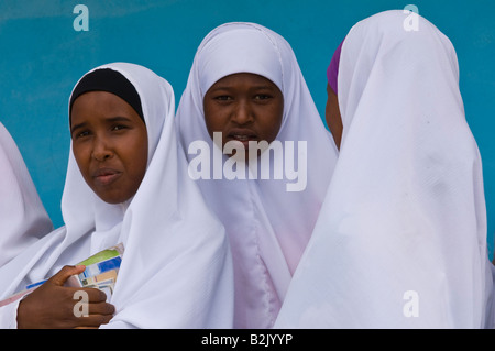 Muslimische Schüler in der Somali-Region, Äthiopien, Afrika. Stockfoto