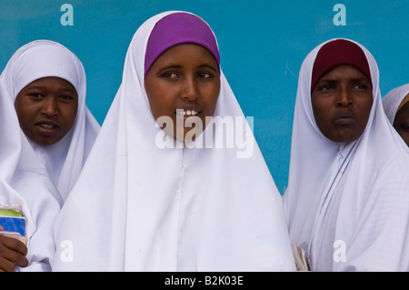 Muslimische Schüler in der Somali-Region, Äthiopien, Afrika. Stockfoto