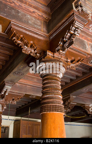 Architektonische Details auf einem Herrenhaus in Südindien Chettinad Stockfoto