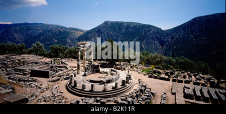 Geographie/Reisen, Griechenland, Delphi (delphoi), Heiligtum der Athena Pronaia (Marmaria), Tholos, Baujahr: 4.Jahrhundert v. Chr., Additional-Rights - Clearance-Info - Not-Available Stockfoto