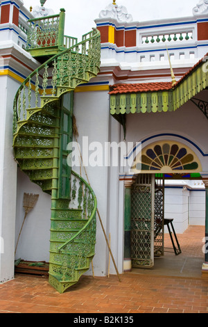 Wendeltreppe im Chettinad Palast in Südindien Chettinad Stockfoto