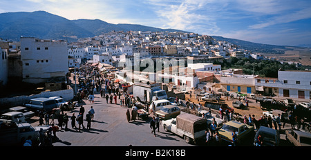 Geographie/Reisen, Marokko, Moulay Idriss, Stadtblick, Additional-Rights - Clearance-Info - Not-Available Stockfoto