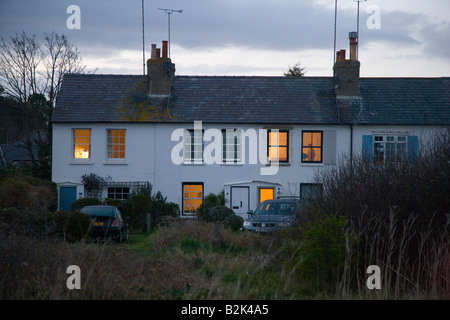 Urlaub auf dem Land in der Nacht in Kingsdown Kent Stockfoto