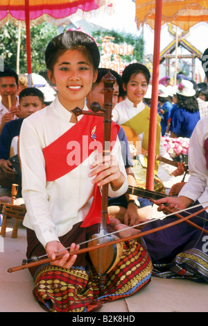 Musiker beim Festival in Cheing Mai im Norden Thailands Stockfoto