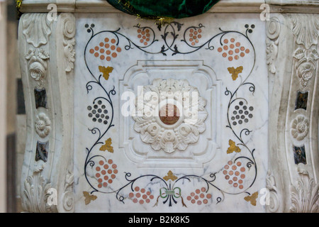 Detail auf Grab auf Saladin Sarg in Saladin Mausoleum Damaskus Syrien Stockfoto