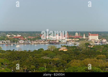 St. Augustine, Florida von St. Augustine Lighthouse aus gesehen Stockfoto