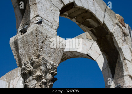 Westtor des römischen Tempels des Jupiter außerhalb Umayyad Moschee in Damaskus Syrien Stockfoto