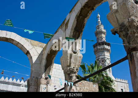 Westtor des römischen Tempels des Jupiter außerhalb Umayyad Moschee in Damaskus Syrien Stockfoto