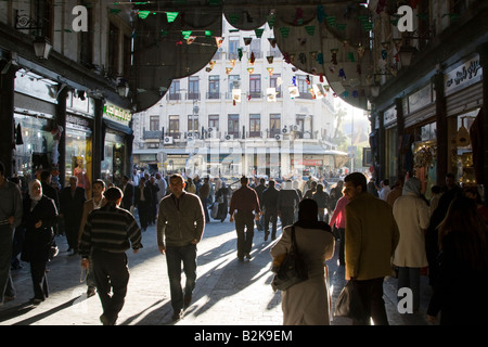 Eingang zum Souk Hamidiyya in Damaskus Syrien Stockfoto