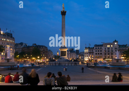 LORD NELSON SÄULE TRAFALGAR SQUARE LONDON ENGLAND UK Stockfoto