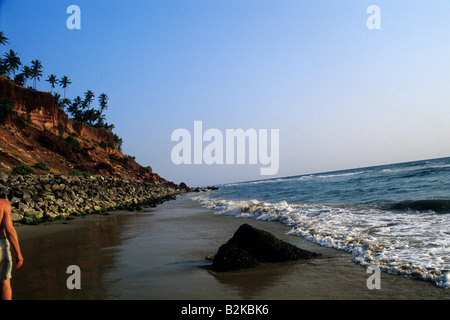 Varkala Strand in Kerala, Indien Stockfoto