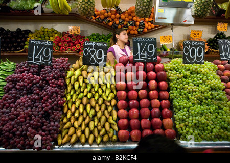 La Boqueria-Markt in Barcelona, Katalonien, Spanien Stockfoto