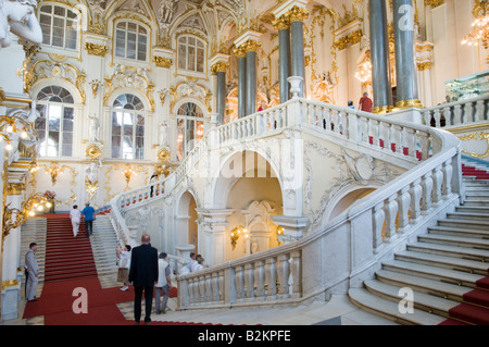 Der Jordan Staircase, Eremitage, Sankt Petersburg, Russland Stockfoto