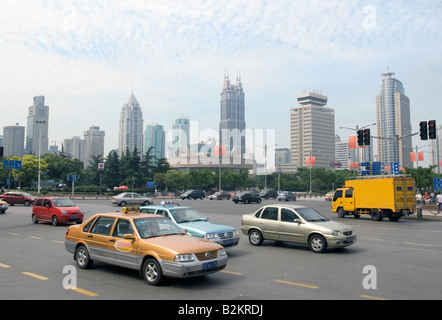 Fläche der Volksrepublik China, Shanghai, Nanjing Road Stockfoto