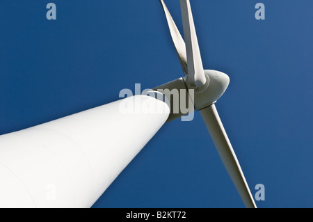 Windkraftanlage bei Cemmaes Wind Farm Cemmaes Powys Stockfoto