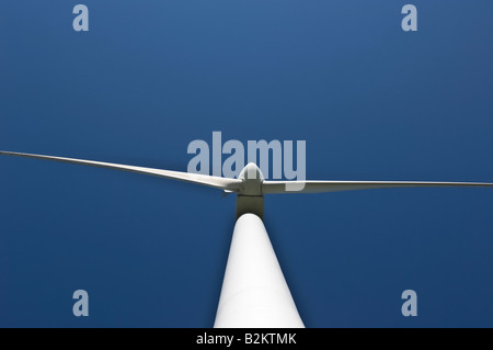 Windkraftanlage bei Cemmaes Wind Farm Cemmaes Powys Stockfoto