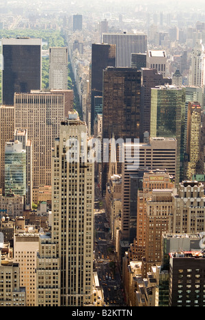 New York / entlang der 5th Avenue und Central Park View Stockfoto