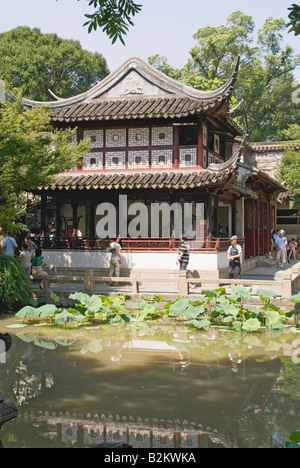 China, Suzhou, der anhaltenden Garten Stockfoto