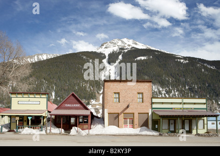 Berüchtigten Blair Street in Silverton Colorado USA Stockfoto