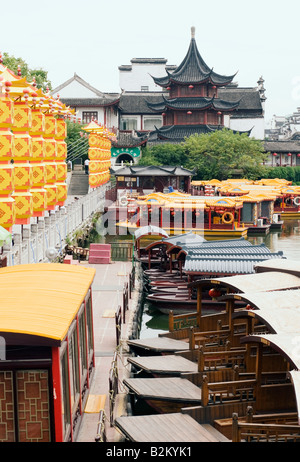 China, Nanjing, Qin-Huai-Fluss, Konfuzius-Tempel, Fuzi Miao Stockfoto