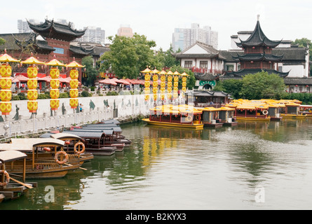 China, Nanjing, Qin-Huai-Fluss, Konfuzius-Tempel, Fuzi Miao Stockfoto