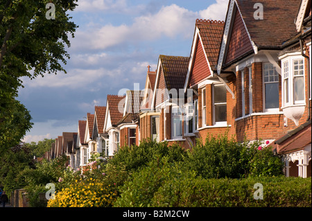 Häuserzeile, W5, Ealing, London, Vereinigtes Königreich Stockfoto