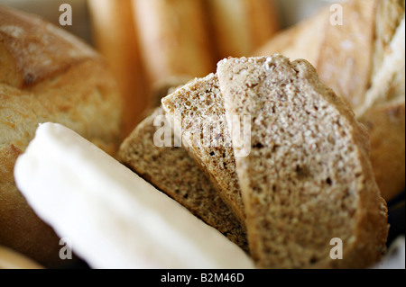 Frisch gebackenes Brot hautnah Stockfoto