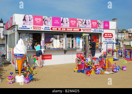 Eis stand am Strand, Great Yarmouth Pleasure Beach, Great Yarmouth, Norfolk, England, Vereinigtes Königreich Stockfoto