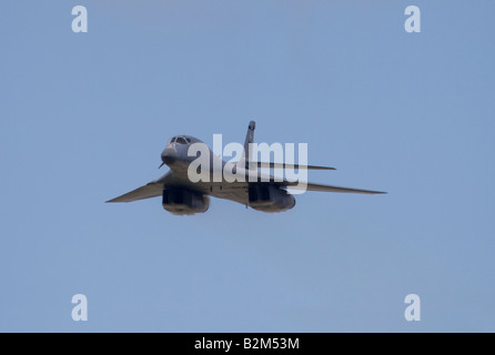 United States Air Force Rockwell B1 B Lancer strategischer Bomber anzeigen auf der Farnborough Airshow 2008 Stockfoto