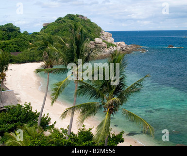 ruhigen und unberührten Hut Sai Daeng Strand auf Koh Tao Insel in Thailand Stockfoto