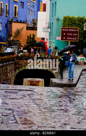 Mexiko, Guanajuato, Stadt der Tunnel, Bereich von historischen Denkmälern, Pre von Christopher Columbus, auf Tunnel von Minen gebaut. Stockfoto