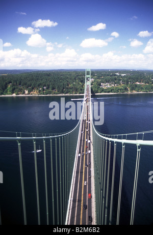 Zusätzlich zu den Narrows Bridge Puget Sound Tacoma Washington USA Stockfoto